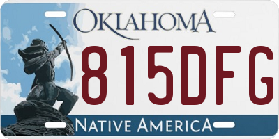 OK license plate 815DFG