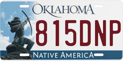 OK license plate 815DNP