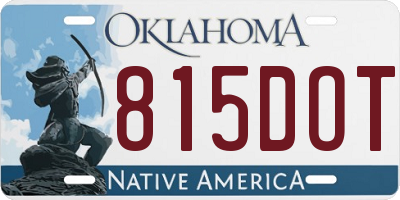 OK license plate 815DOT