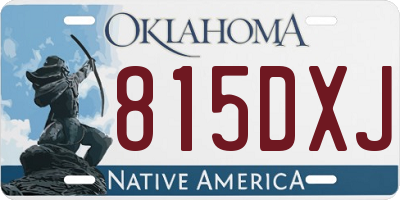 OK license plate 815DXJ