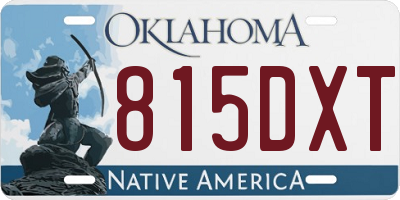 OK license plate 815DXT