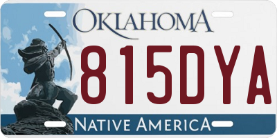 OK license plate 815DYA