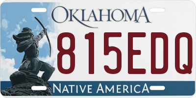 OK license plate 815EDQ