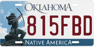 OK license plate 815FBD