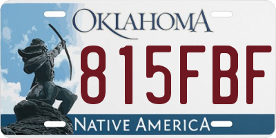 OK license plate 815FBF