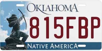 OK license plate 815FBP