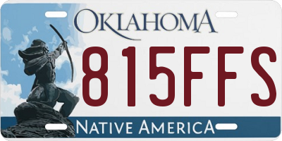 OK license plate 815FFS