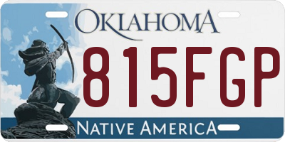 OK license plate 815FGP