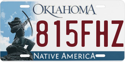 OK license plate 815FHZ