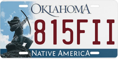 OK license plate 815FII