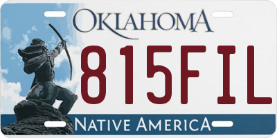 OK license plate 815FIL