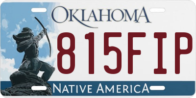 OK license plate 815FIP
