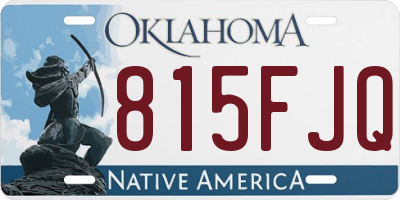 OK license plate 815FJQ