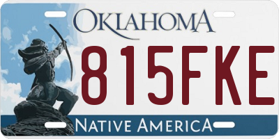 OK license plate 815FKE