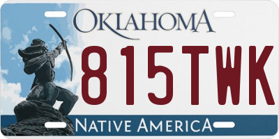 OK license plate 815TWK