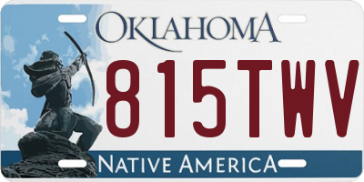 OK license plate 815TWV
