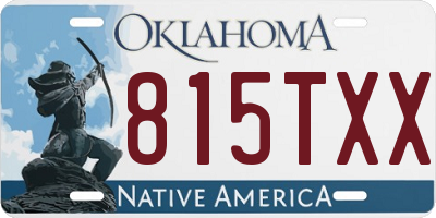OK license plate 815TXX