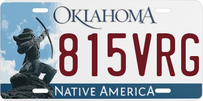OK license plate 815VRG