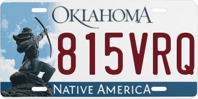 OK license plate 815VRQ