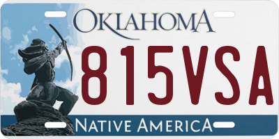 OK license plate 815VSA
