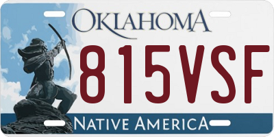 OK license plate 815VSF