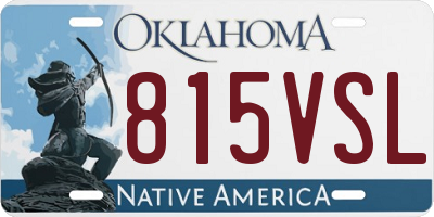 OK license plate 815VSL