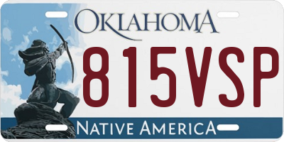 OK license plate 815VSP