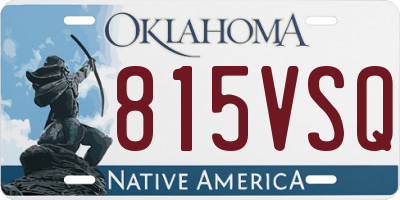 OK license plate 815VSQ