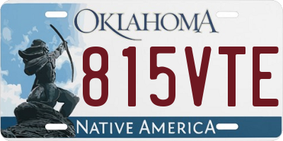 OK license plate 815VTE