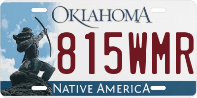 OK license plate 815WMR