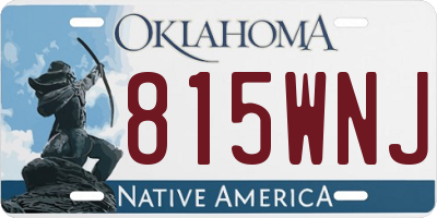 OK license plate 815WNJ