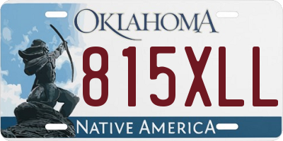 OK license plate 815XLL