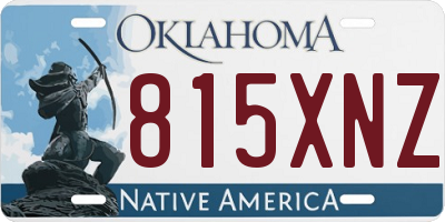 OK license plate 815XNZ