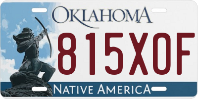 OK license plate 815XOF