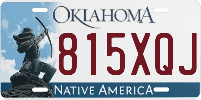 OK license plate 815XQJ