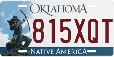 OK license plate 815XQT
