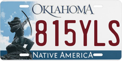 OK license plate 815YLS