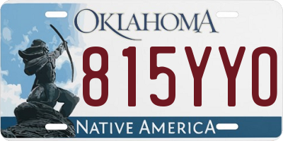 OK license plate 815YYO
