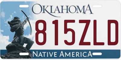 OK license plate 815ZLD