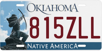 OK license plate 815ZLL