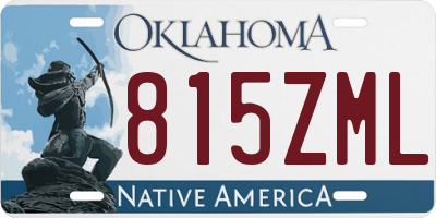 OK license plate 815ZML