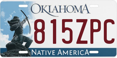 OK license plate 815ZPC