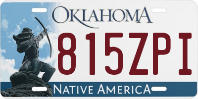 OK license plate 815ZPI