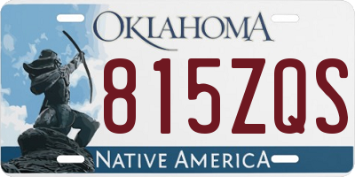 OK license plate 815ZQS