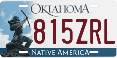 OK license plate 815ZRL