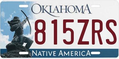 OK license plate 815ZRS