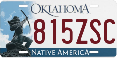 OK license plate 815ZSC