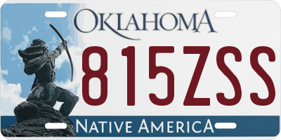 OK license plate 815ZSS