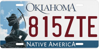 OK license plate 815ZTE