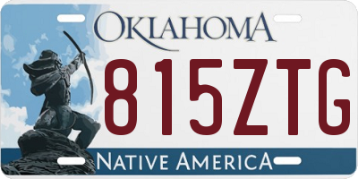 OK license plate 815ZTG